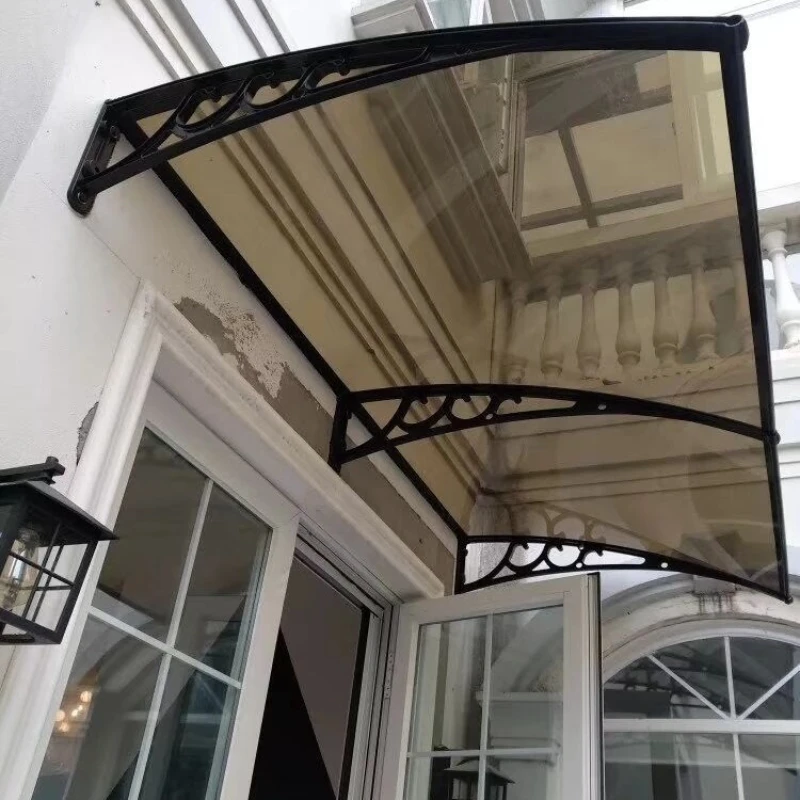 Good Clear Arched Polycarbonate Window Door Awning Shade Canopy Canopies Wall Mounted Roof Rain Shelter Front Door