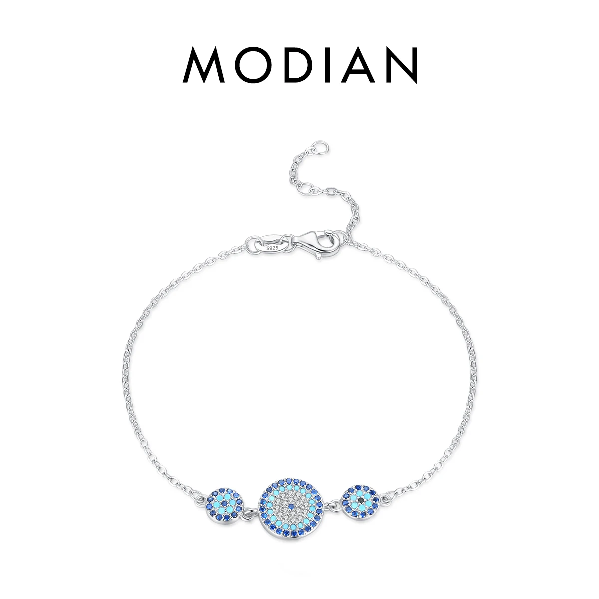 MODIAN Marke Neue 925 Sterling Silber Luxus Stil Vintage Türkis Charme Einstellbare Link Kette Armband Für Frauen Edlen Schmuck