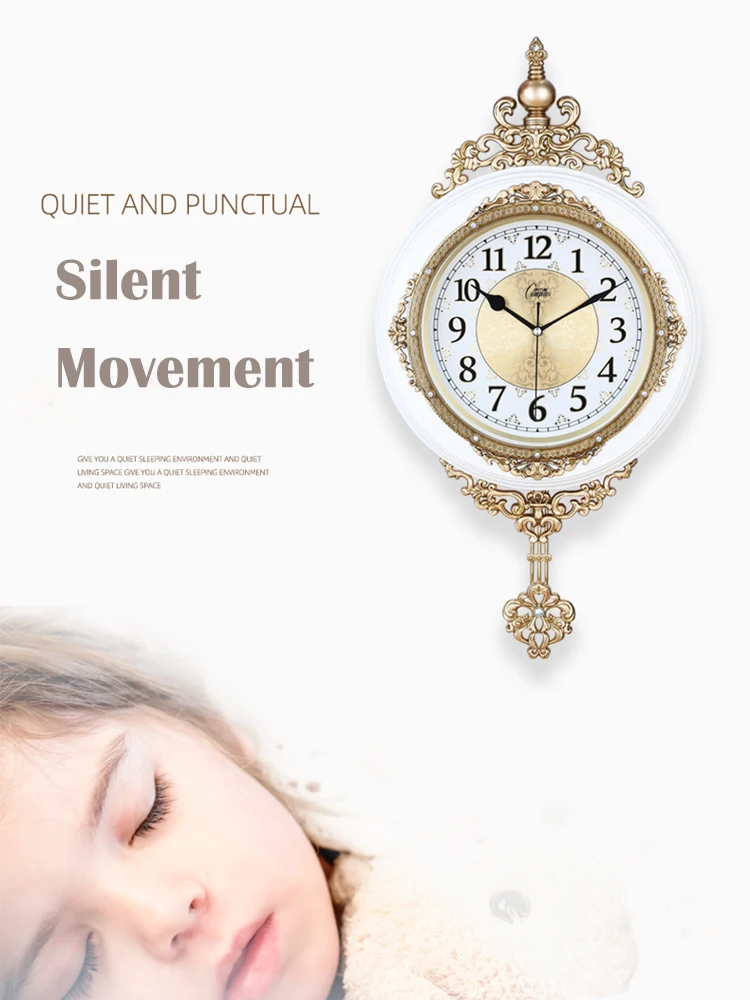 Luxurious dec orationcharacteristics fashion swing clock rustic mute clock modern pendulum clock vintage quality quartz clock