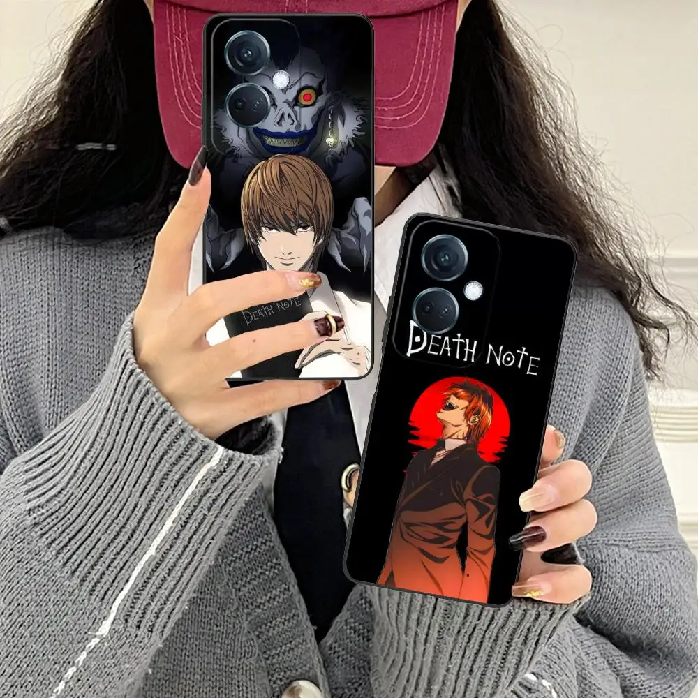 مذكرة الموت كيرا ضوء قضية الهاتف المحمول ل ممن لهم رينو 14 13 12 11 10 9 8 7 6 5 F T Pro 5G غطاء الطباعة الملونة جميلة #5