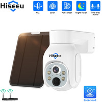 Hiseeu 4MP 2K WIFI PTZ Solar IP Camera Human Detect Night Vision P2P CCTV Surveillance Camera for Hiseeu Wireless CCTV System