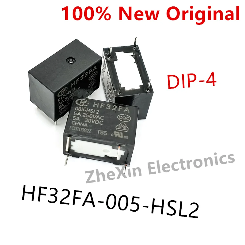 10PCS/Lot  HF32FA-005-HSL2、HF32FA-012-HSL2、HF32FA-024-HSL2  New Original Power Relay  HF32FA/005-HSL2、HF32FA/012-HSL2、HF32FA/024