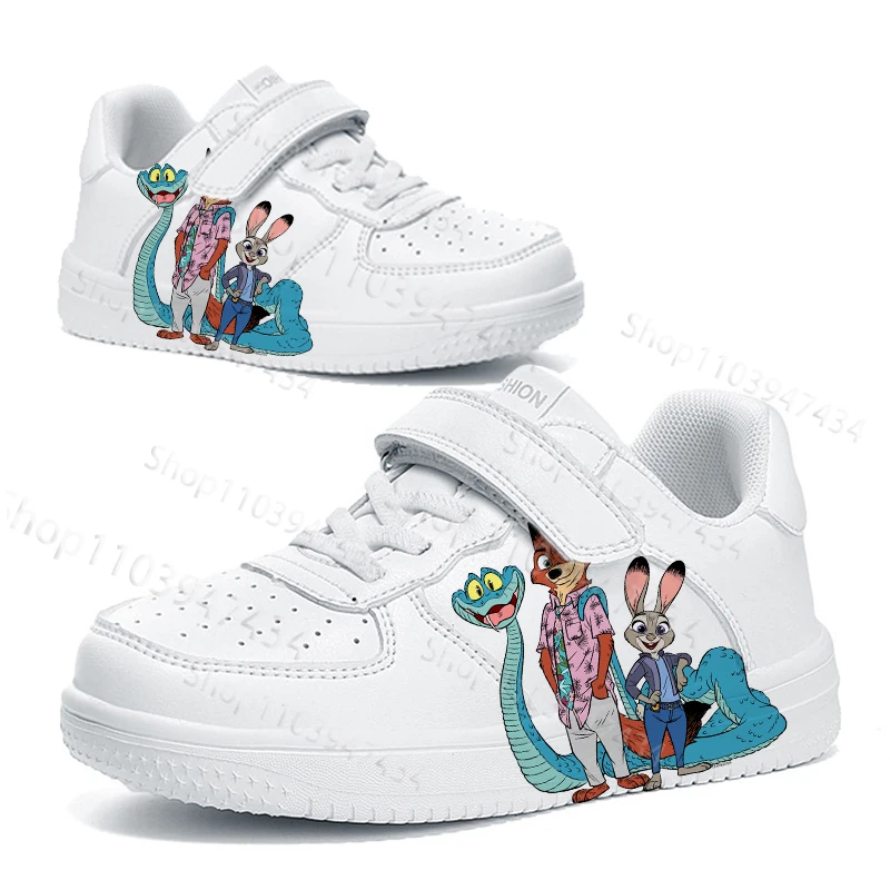 Judy Nick Zootopia 2 موضوع سلسلة زوجين طباعة تصميم بسيط الاتجاه عارضة أحذية رجل امرأة الأطفال أحذية للبنين بنات الأحذية #2