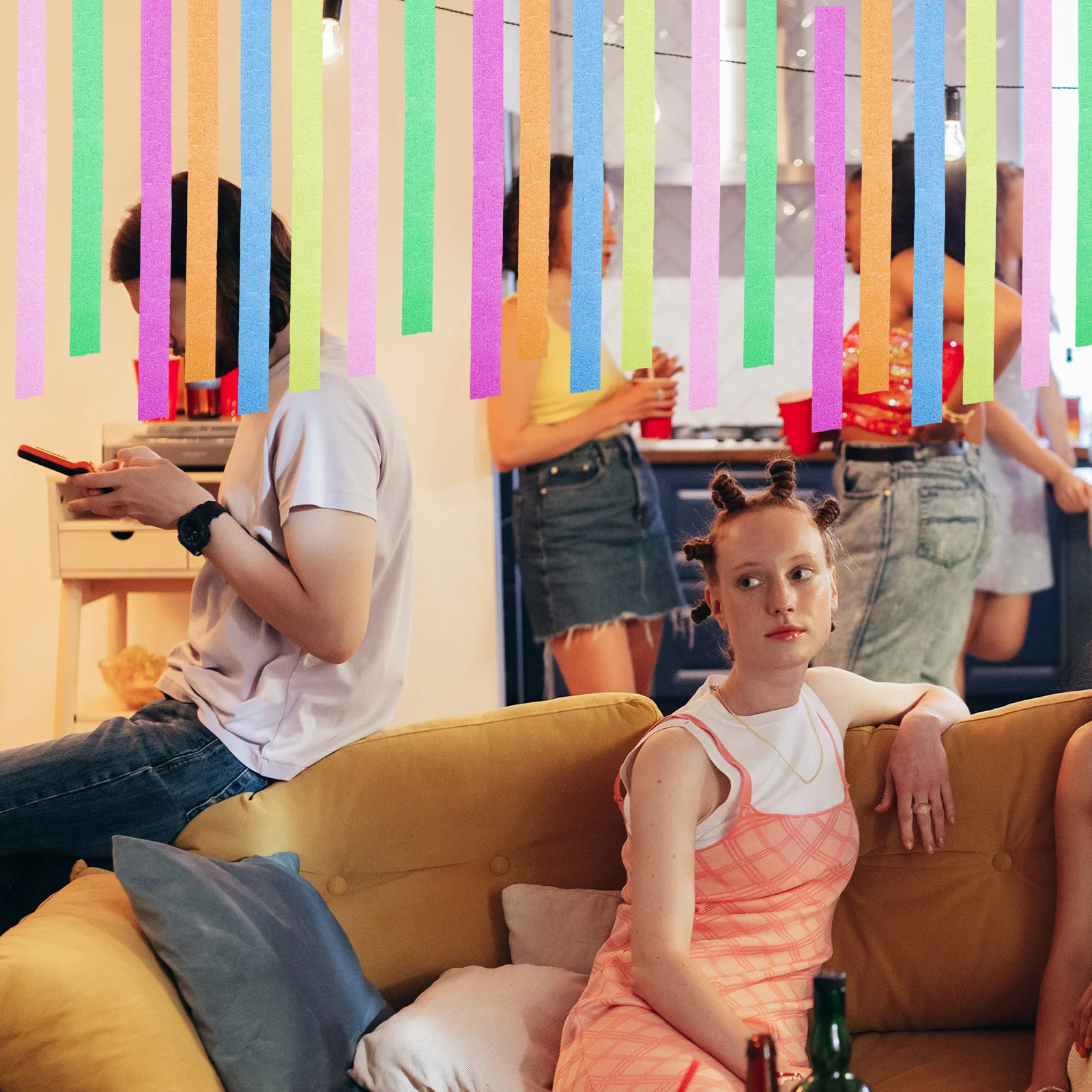 

6Pcs Neon Crepe Paper Streamers Fluorescent Party Streamers Rolls Birthday Wedding Festival Decorations Glow Party Supplies