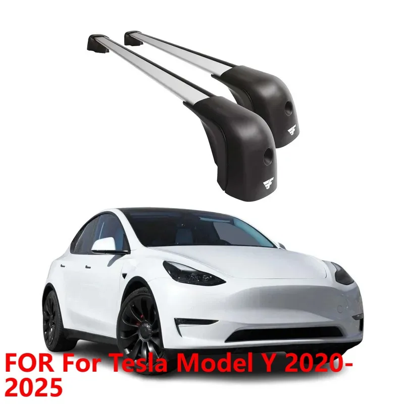 

Для Tesla Model Y 2020-2025 багажник на крышу, поперечины, алюминий, 220 фунтов, серебристый, 2 шт.