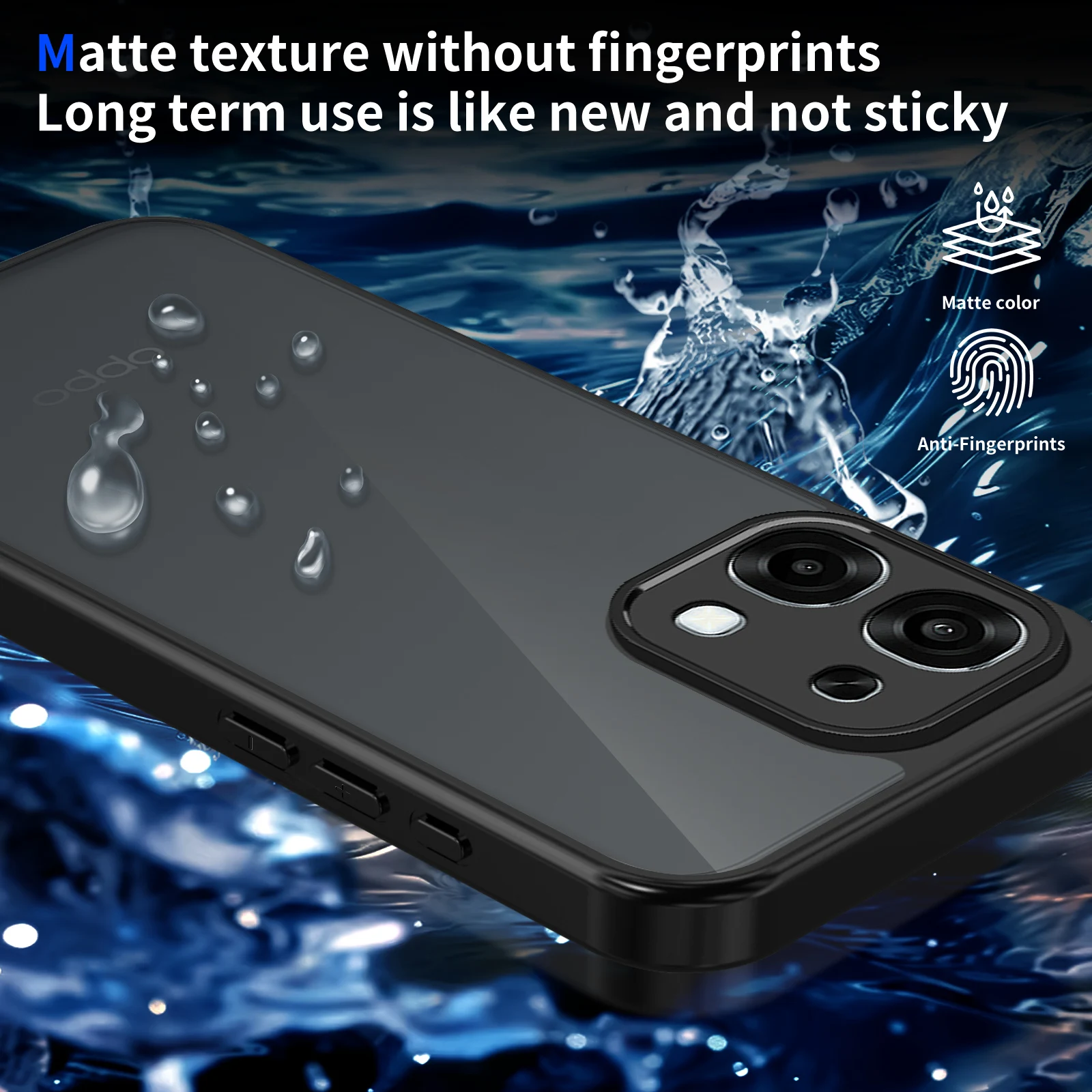 حافظة لهاتف OPPO F31 حافظة جديدة شفافة سوداء غير لامعة ملمس غلاف صلب حافة ناعمة غطاء مضاد للسقوط لهاتف OPPO A6 Pro 4G 5G Funda #6