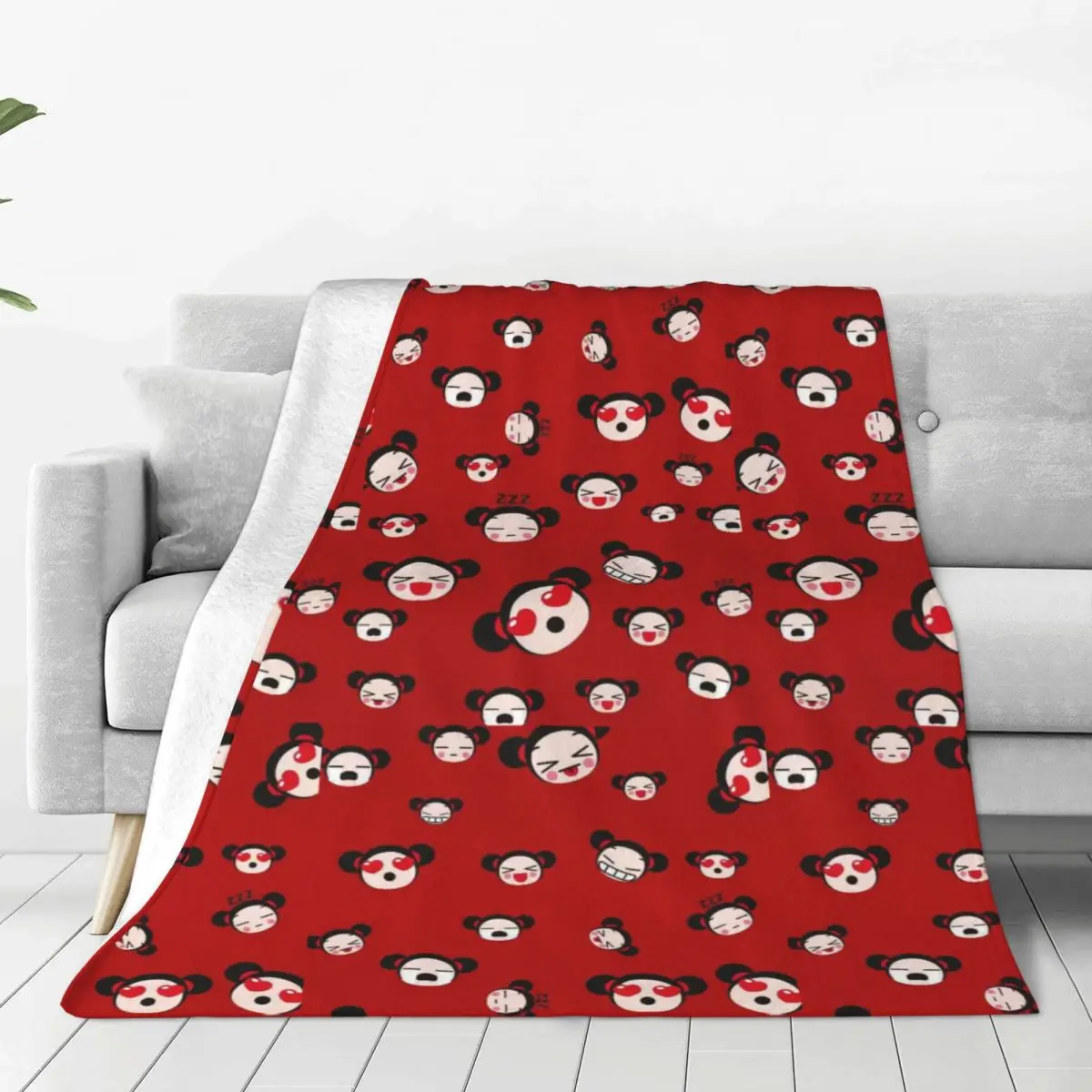Custom Cute Cartoon P-Pucca Film Blanket Soft Fleece Autumn Warm Flannel Throw Blankets for Sofa Outdoor Bedroom Quilt