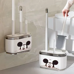 New Disney Mickey Creative Animation Character Cartoon Toilet Brush Set Exquisite Cute Kawaii Bathroom Cleaning Brush Wholesale