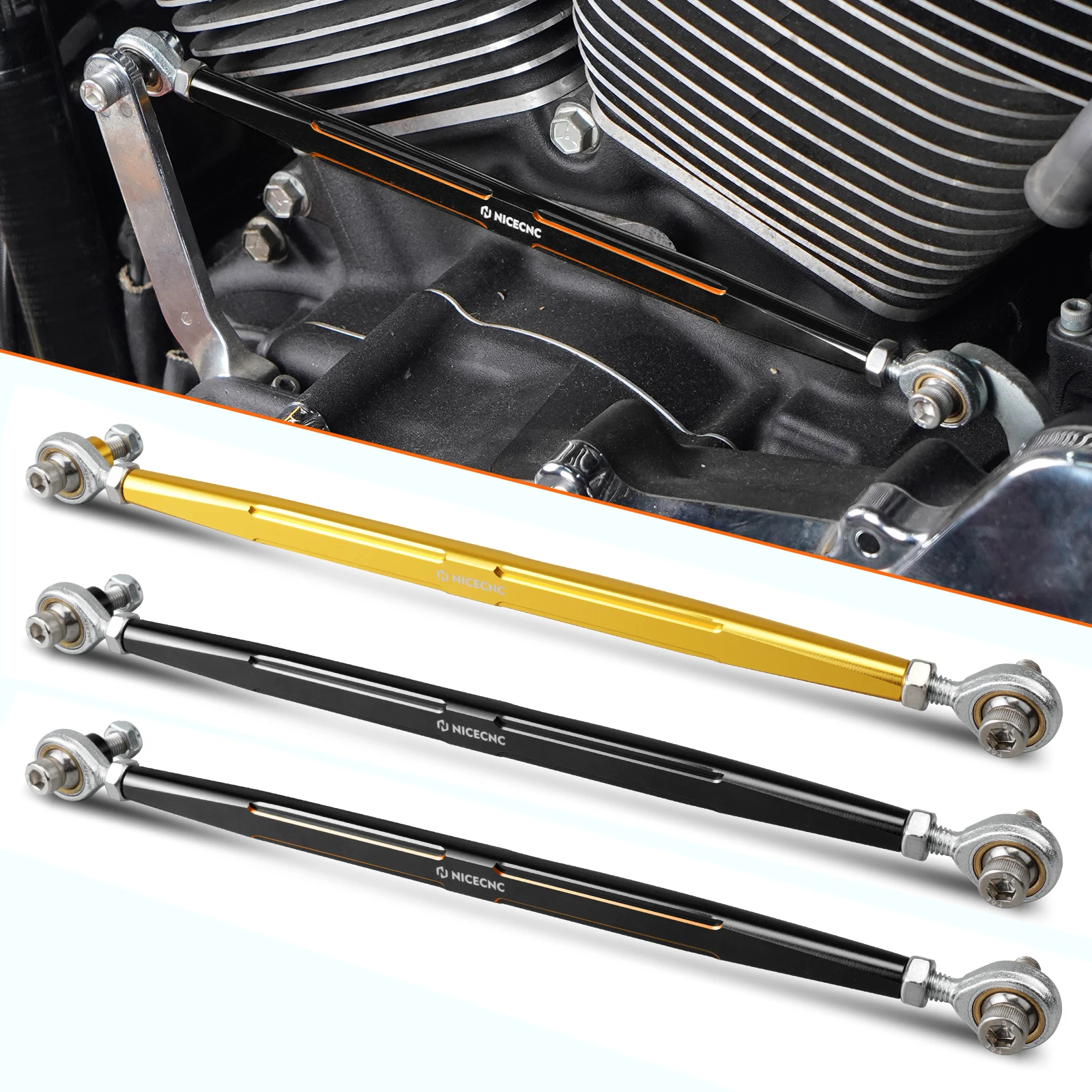 

1x Shifter Rod Gear Shift Linkage Lever for Harley Softail Fat Boy Fat Bob FXDR FLSTN FLS FXST FLST FLHC Replace 33719-79B