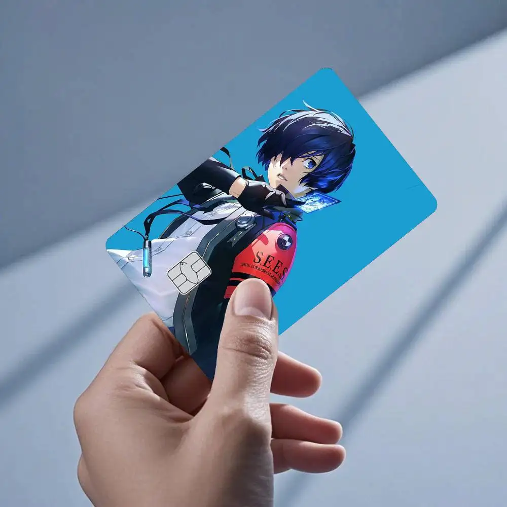 

Game P-Persona 3 4 5 Anime 4pcs 1Set Card Stickers Small Waterproof Chip 4PCS Card Sticker Anti-Scratch