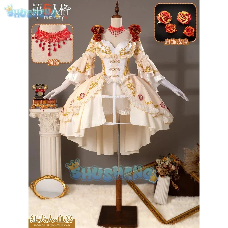 

FC6Identity V Marie Blood Feast Red Feast Платье Косплей Костюм Cos Game Аниме Вечеринка Униформа Хэллоуин Играть Ролевая Одежда Clo@FC8!
