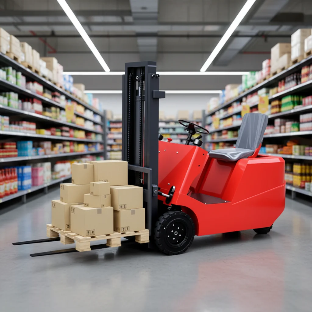 

1.2T 2m 3-Wheel Electric Forklift Counterbalanced Lift Truck for Narrow Aisle Warehouse Material Handling Logistics Pro
