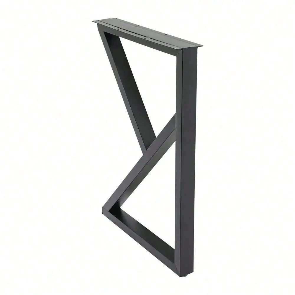 

Of 2 KShaped Metal Table Legs For DIY Furniture, HighQuality Iron With Adjustable Pads, Modern Industrial Style, Supports Up To