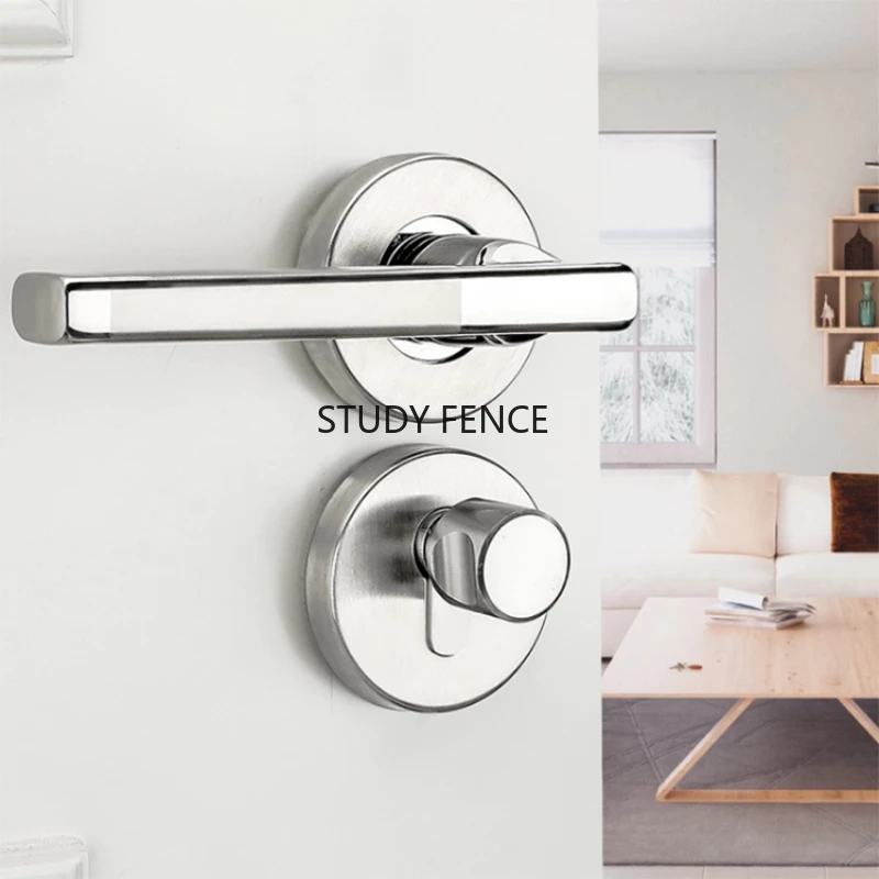 

1 комплект из нержавеющей стали, разделенный бесшумный замок, универсальный дверной замок для спальни, тихий противоугонный замок с ключами, фурнитура