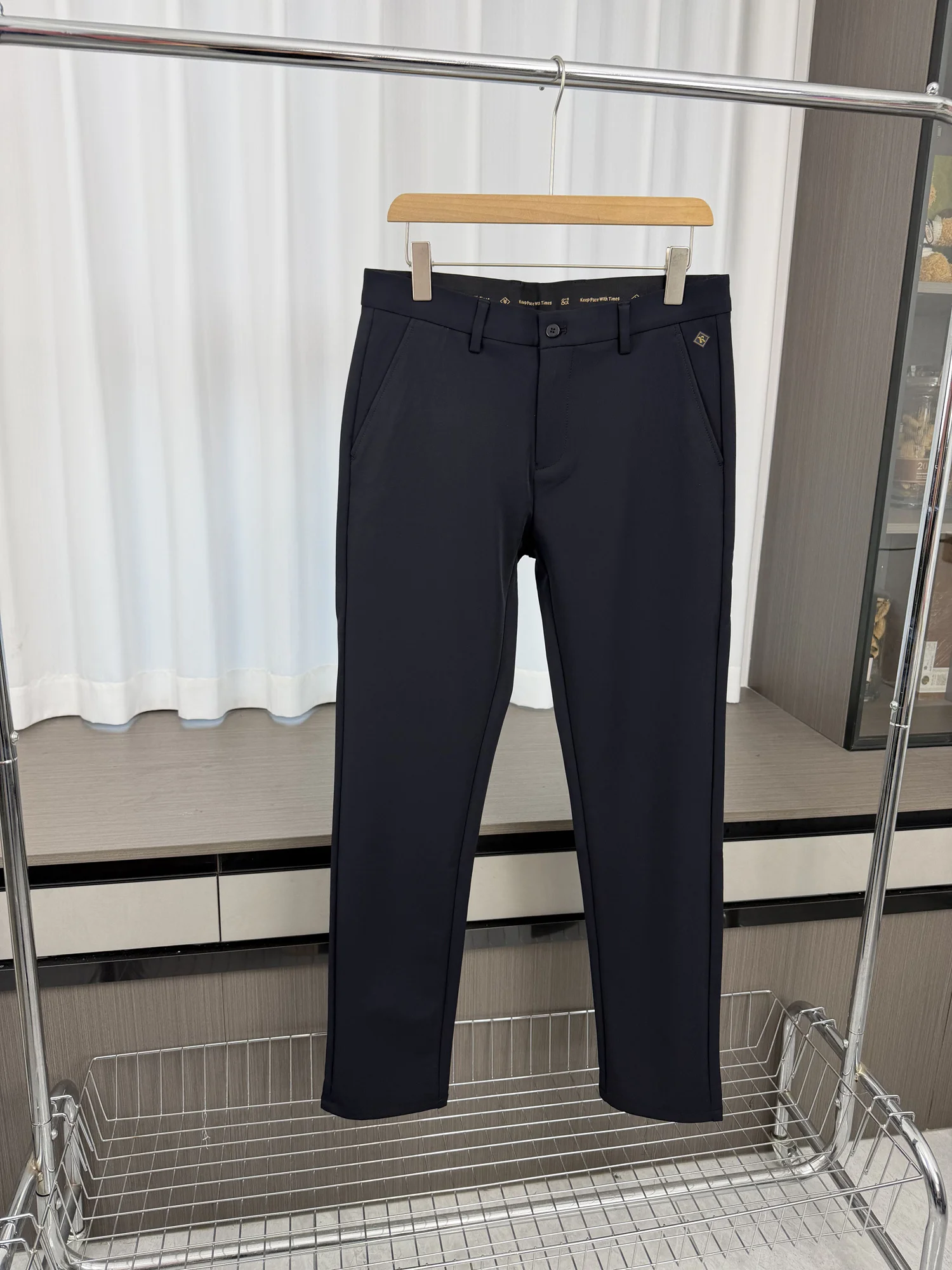 

Comfortable Casual Pants for Men Light Busin Sle Straight Leg Elastic Waist Commuter Friendly Autumn Faionable