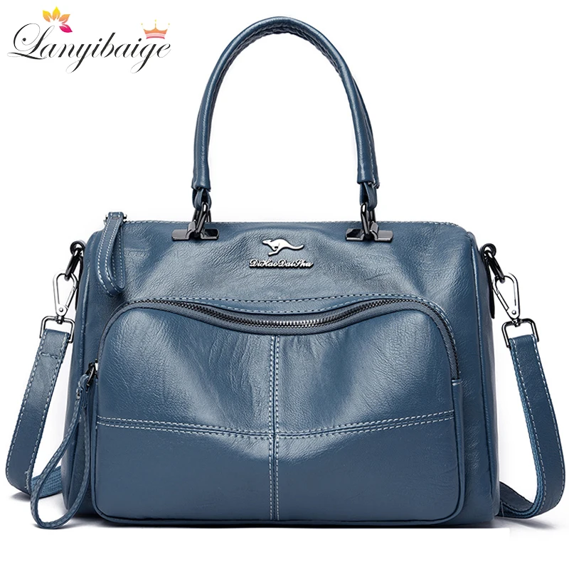 

Genuine Leather Handbag Brand 2023 Crossbody Shoulder Bags For Women Famous Designer Sac A Main Purses And Casual Tote Bag Bolsa