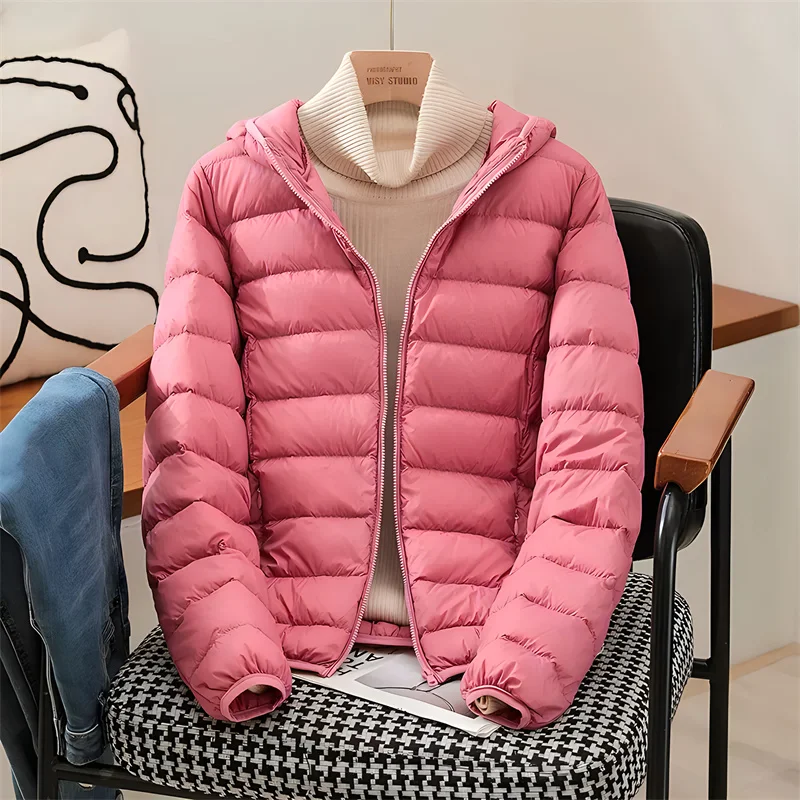 Piumini Slim coreani con cappuccio da donna taglie forti 2023 nuovi arrivi cappotto impacchettabile ultraleggero da donna Casual da ufficio