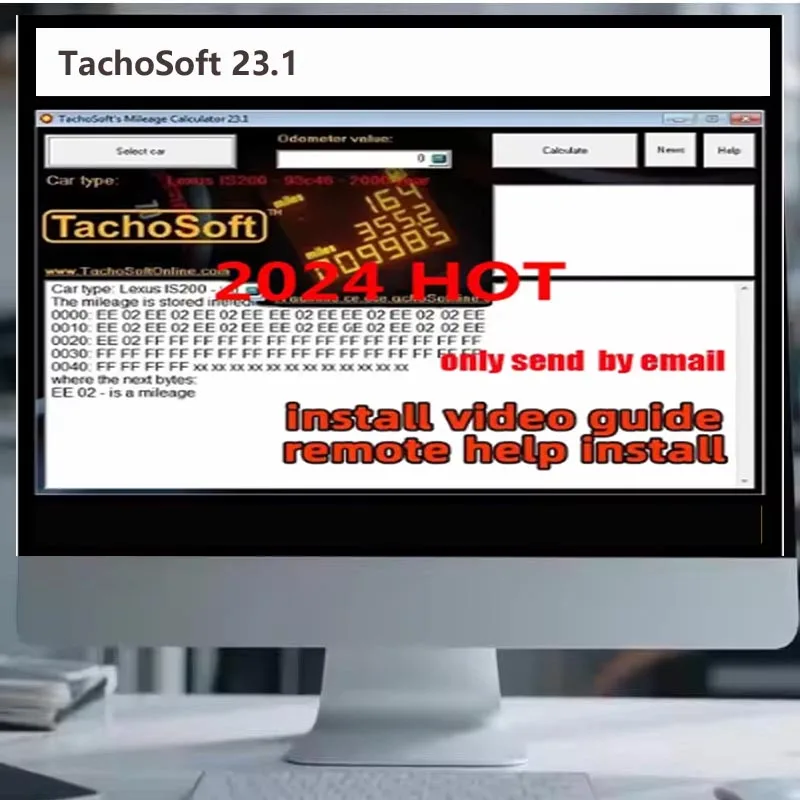 TachoSoft Wijzigen Kilometerstand Rekenmachine 23.1 Software voor Auto EEPROM ECM Engelse Versie Kilometerstand Berekening Tool voor Peugeot