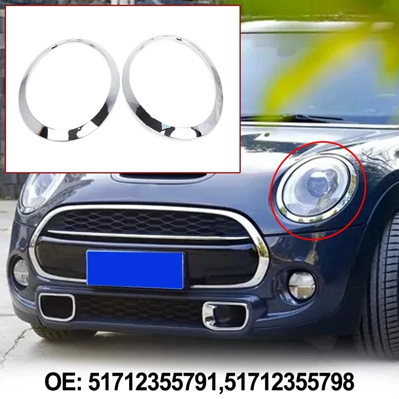 Automotive Headlight Trim Ring Fog Lamp Ring For BMW Mini Cooper R56 R55 R57 R58 R59 JCW 07-15 51712355791 51712355798