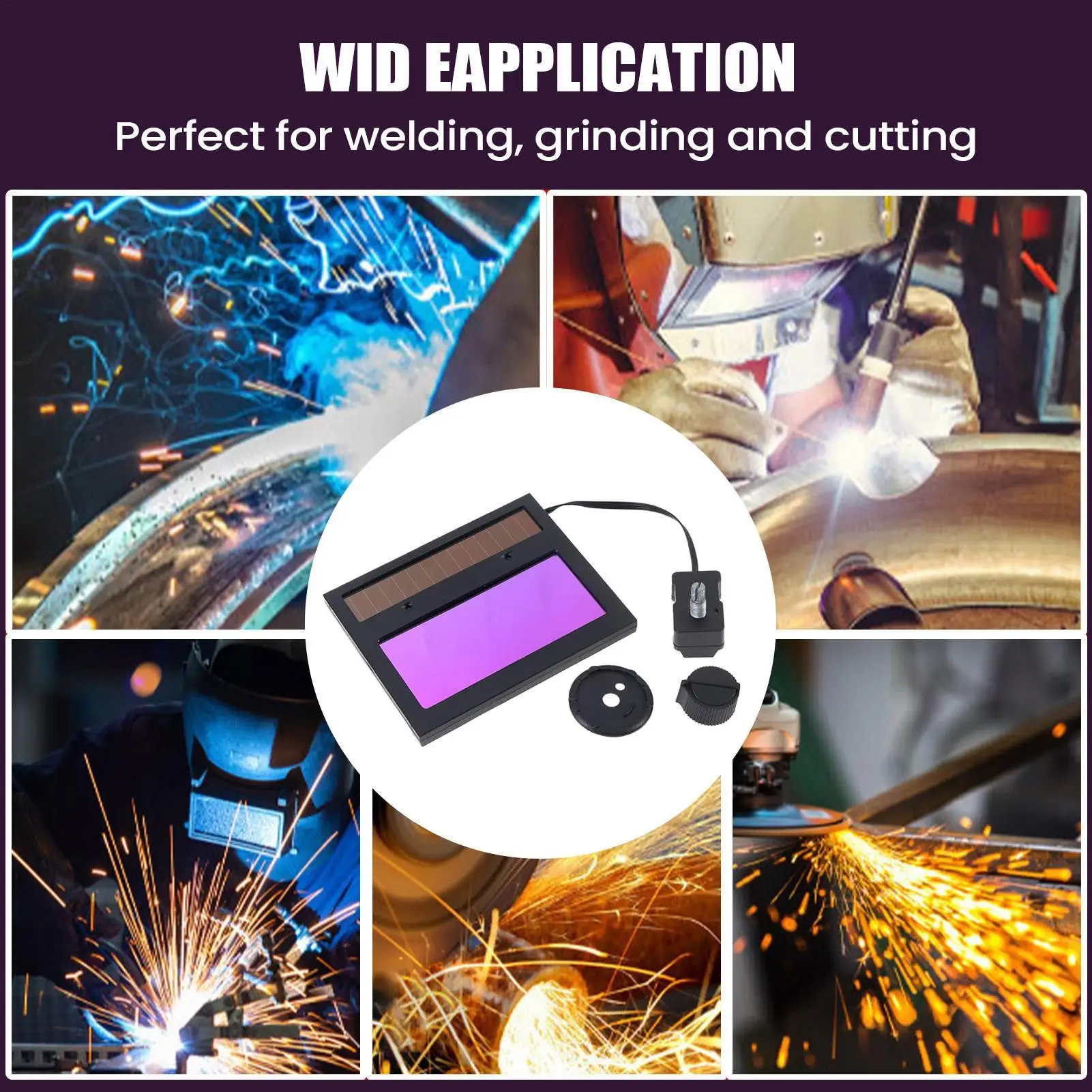

2x4 Welding Lens Auto Darkening Solar Powered Fixed Shade Lens True Color Filter For Welder Metal Fabricator Professionals