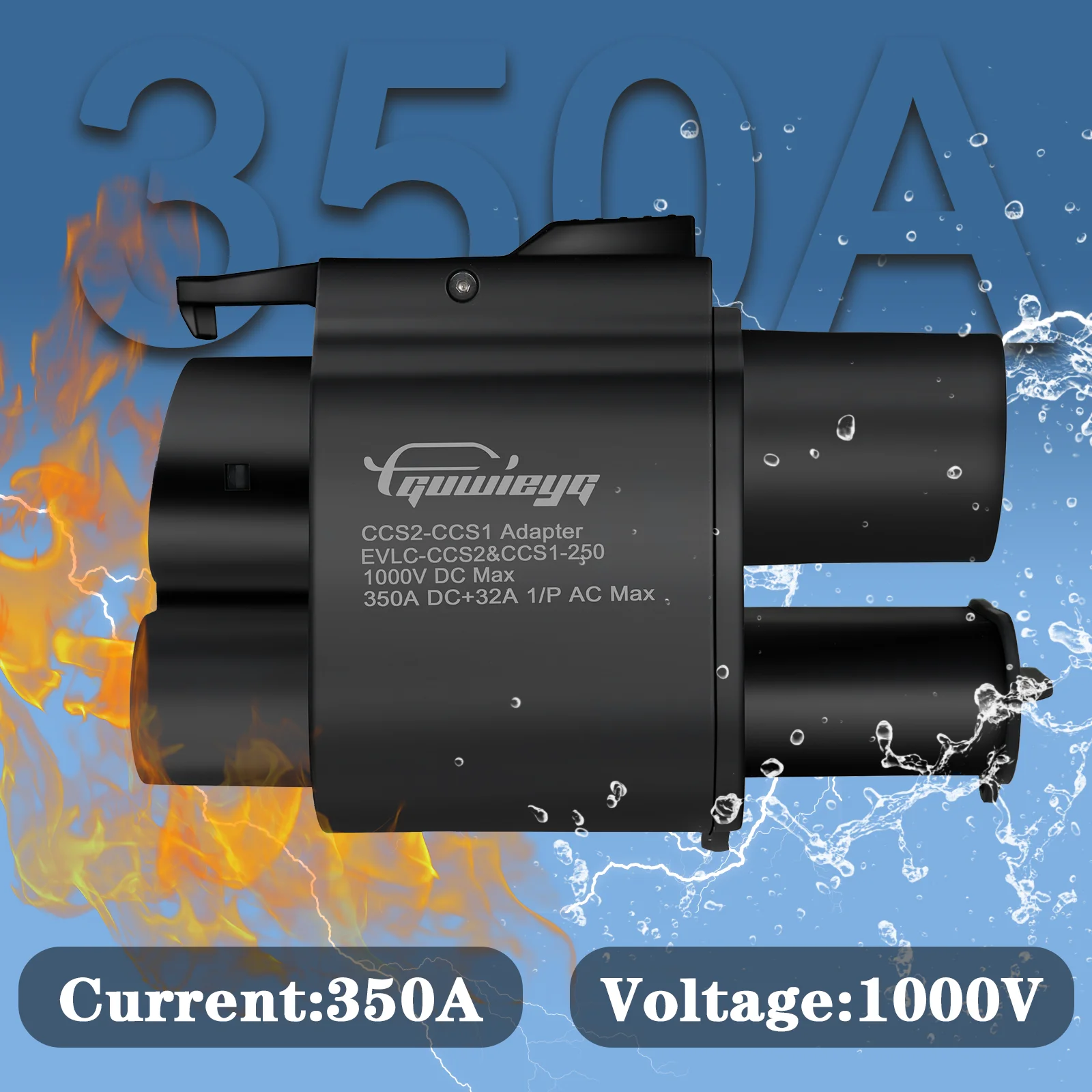 Zdjęcie 3: Adapter GUWIEYG CCS2 na CCS1 350A 350kW Ładowarka do pojazdów elektrycznych CCS2 na CCS1 DC+AC DC 1000V Szybkie ładowanie EV