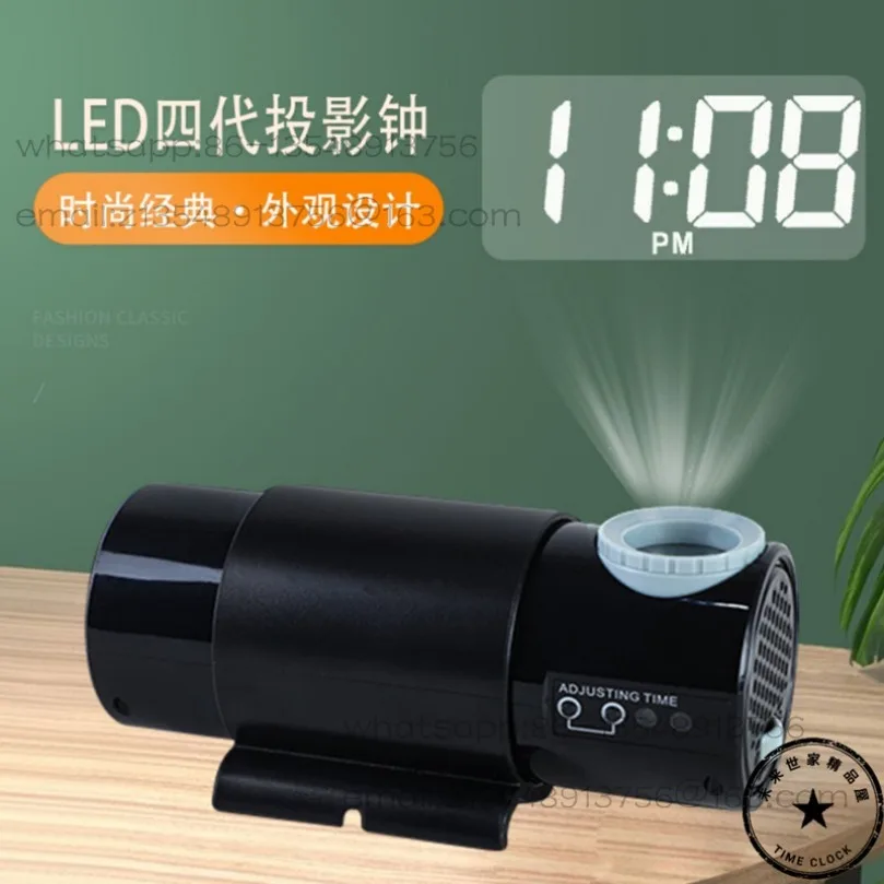 The fourth generation LED projection clock European Roman silent projection clock factory direct sales