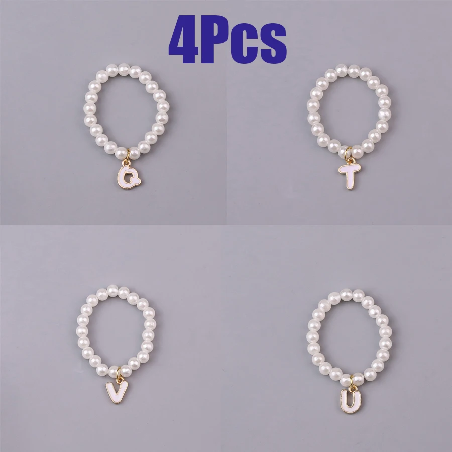 

4Pcs Labubu Pin For Love Series Pendant Letter Pearl Necklace Accessories Mini Labubu Doll Accessories