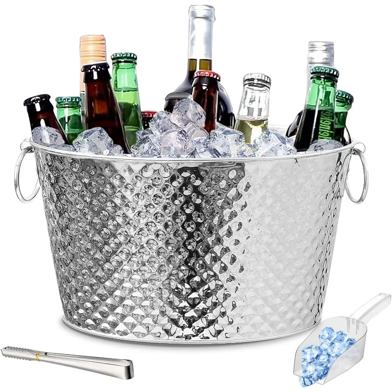 

Large Ice Buckets for Parties, Ice Tub with Scoop for Cocktail Bar Mimosa Bar Supplies, Large Champagne Bucket Beer bucket