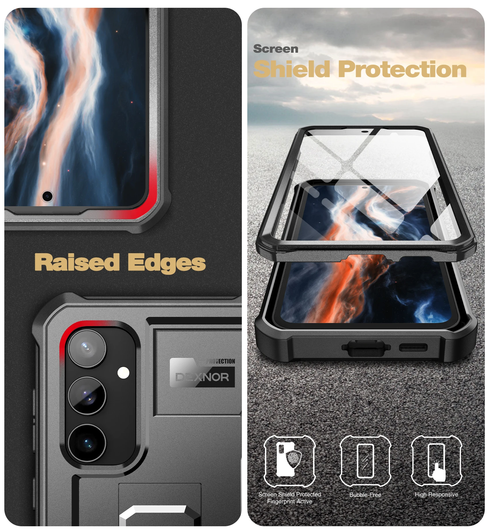 Per Samsung Galaxy S23 FE 360 Full Body Bumper Military Grade Armor custodia antiurto con protezione dello schermo integrata