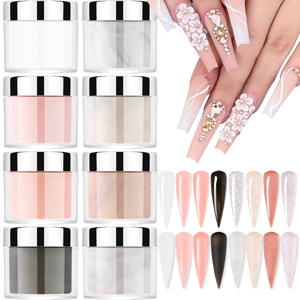 Caja de polvo acrílico para uñas, polímero profesional para extensión de uñas, Color Nude, 28g, No necesita lámpara de curado, 1 caja