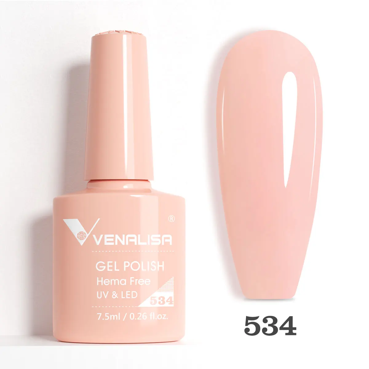 Venalisa HEMA TPO FREE Nagel-Gel-Nagellack, glitzernd, wunderschön, vollständige Abdeckung, Soak Off UV-LED, French Nail Jelly Pink Nude Collection