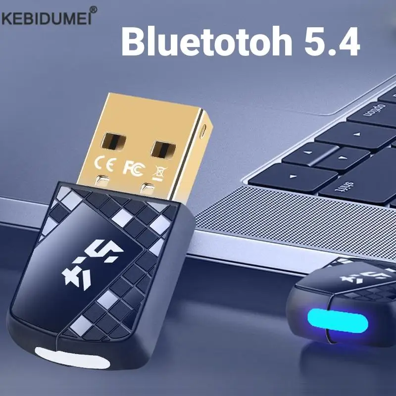 Bluetooth 5.4 Adapter USB Bluetooth 5.3 for PC Dongle Adaptador Wireless Mouse Keyborad Music Audio Receiver USB Transmitter