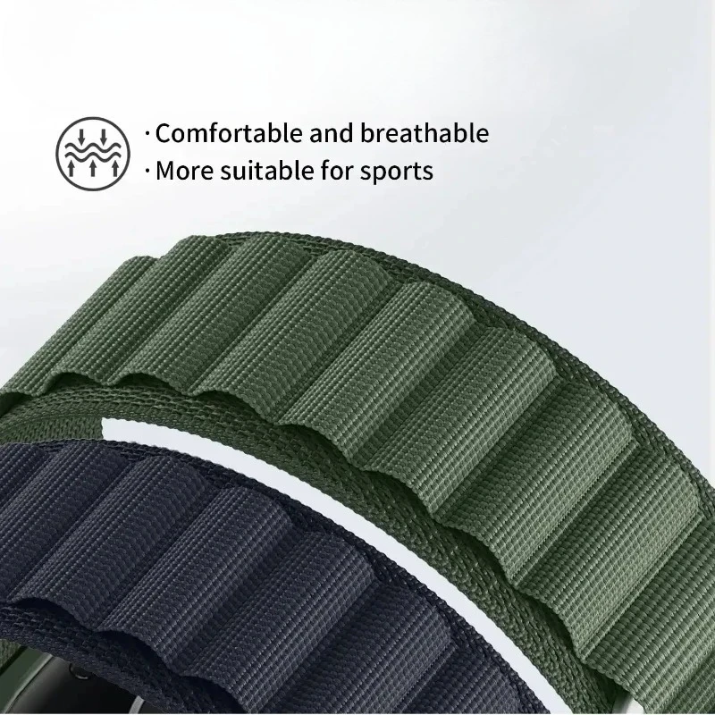 ترقية جبال الألب النايلون حزام ل سوار ساعة يد آبل 11 10 9 8 7 45 مللي متر 41 مللي متر 42 مللي متر 46 مللي متر الترا 3/2 49 مللي متر سوار حزام الساعات iWatch 6 5 SE