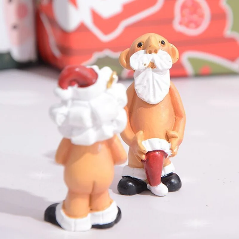 Christmas Keychain,Resin Santa Claus Ornament Santa Funny Christmas Tree Pendant,Christma Tree Ornaments Hanging Pendants