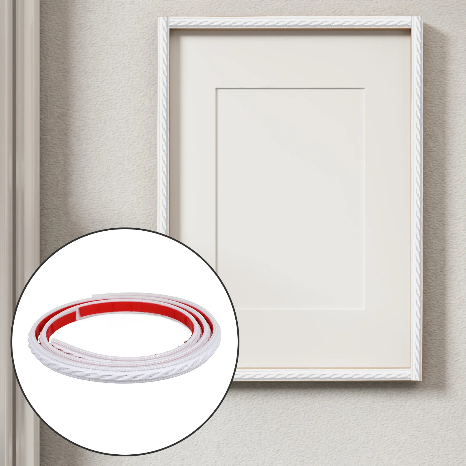 

PVC Wall Trim Molding Peel and Stick Flexible Caulk Strip for Corners Edges Easy to Cut and Apply Home Decor Corner Trim