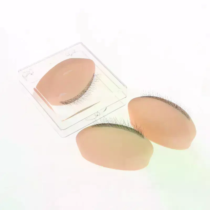 1 pz modello in silicone per pratica ciglia con estensioni ciglia realistiche, strumento riutilizzabile per l'estensione delle ciglia per palpebre da allenamento
