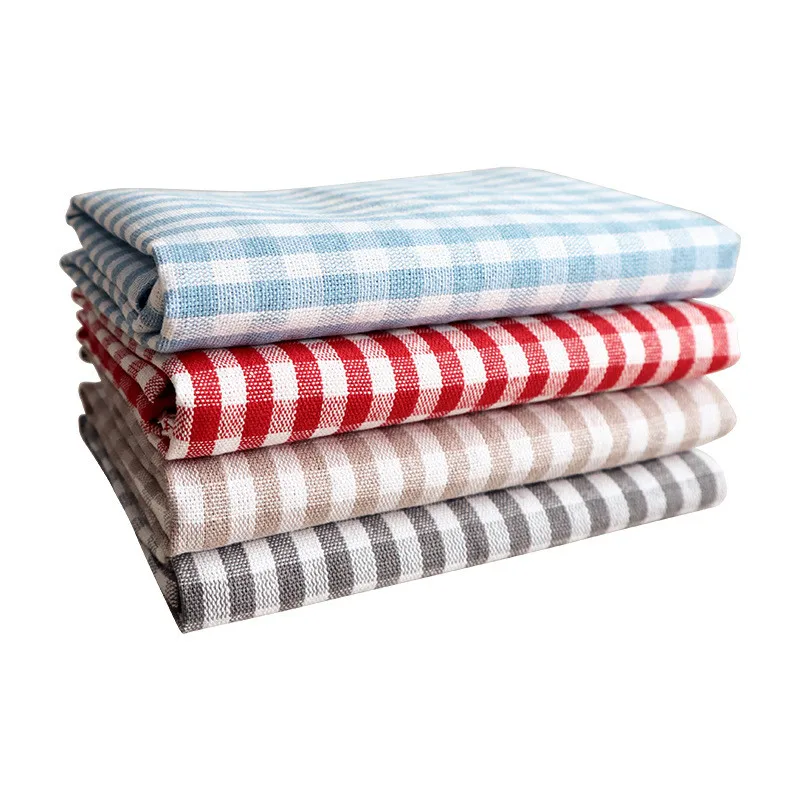 

45x45cm Square 100% Cotton Plaid Tea Towel Kitchen Table Dinner Napkin Placemat New Year Party Gift