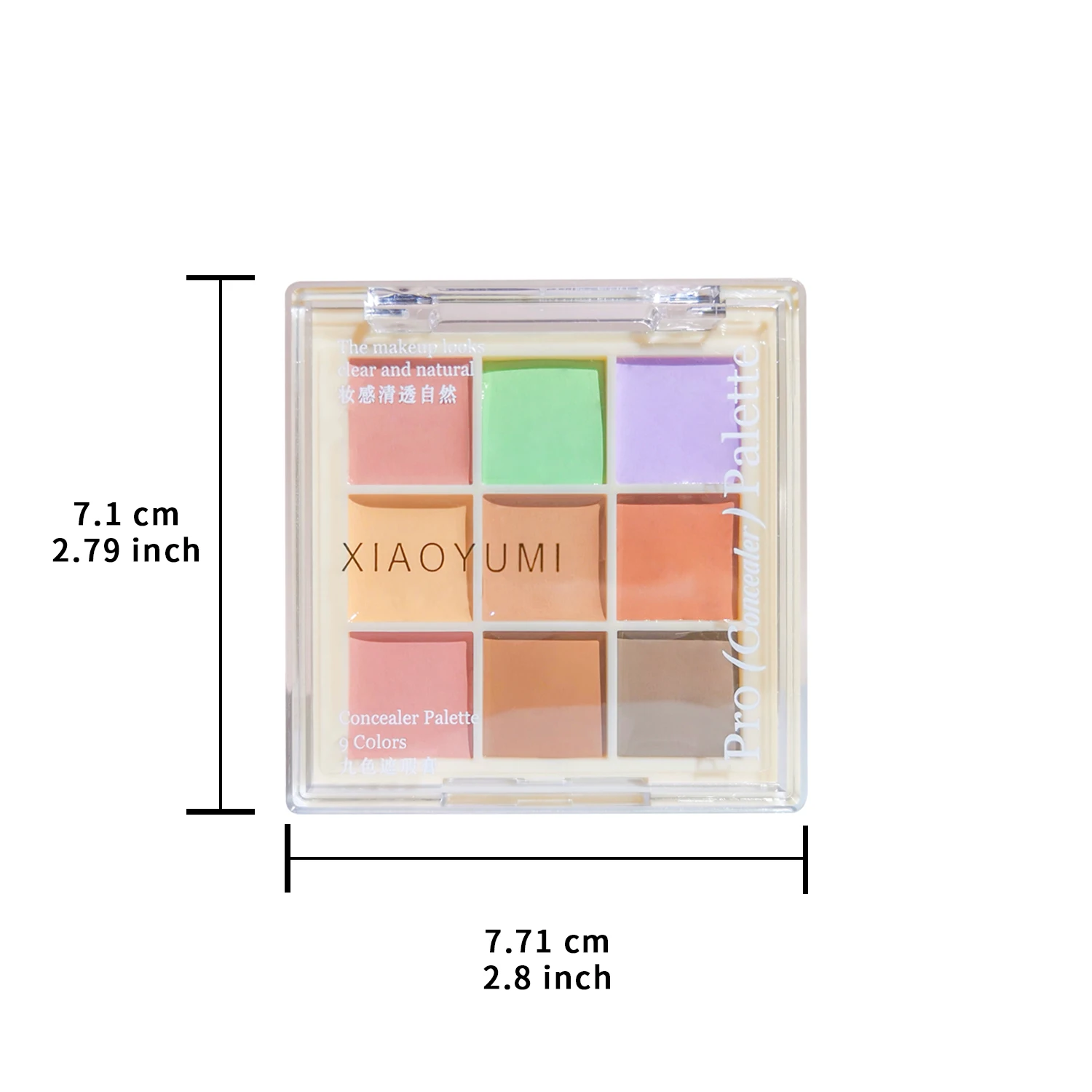 Palette anti-cernes et correctrice de couleurs multicolores, correction des nuances vertes/violetes pour le maquillage du visage, les imperfections et les cernes