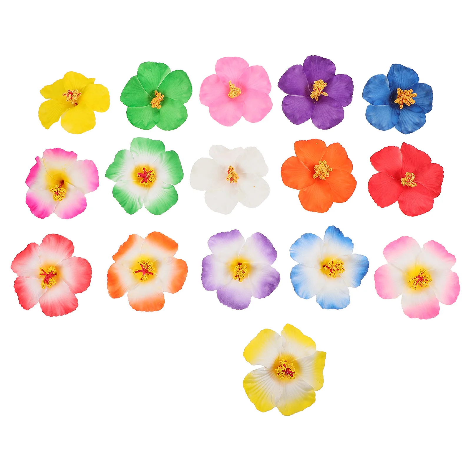 

17Pcs Artificial Hibiscus Flowers Tropical Fake Blooms for DIY Party Favors Wedding Decoration Home Decor Bohemian Style