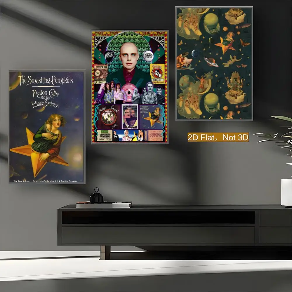 The S-Smashing Pumpkins Band Poster Premium PP Wall Decal - Peel & Stick, HD Print, Waterproof Home Decor
