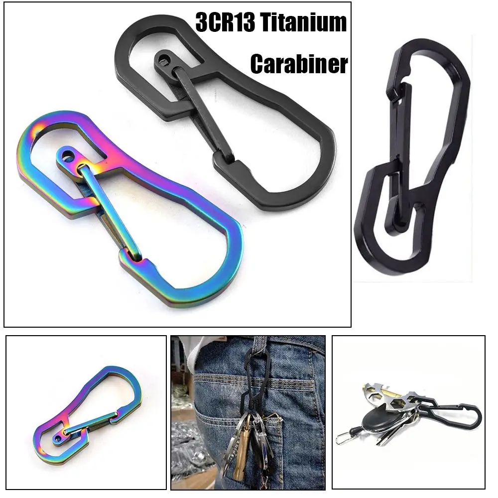 

High quality Keyring Hang Buckle Outdoor Tool Climbing Carabiner Camping Clip Keychain Holder Key Ring Hook