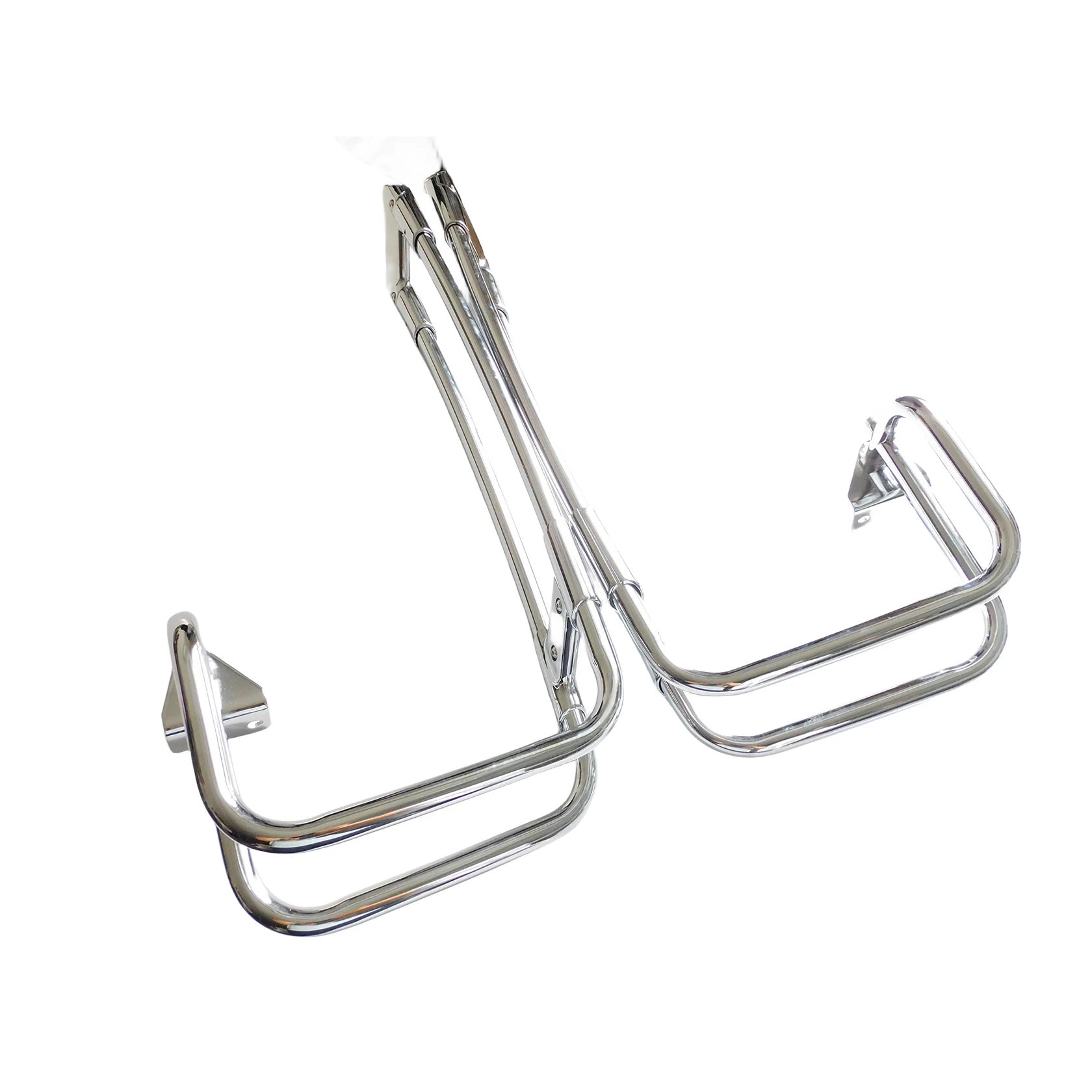 Motorcycle Saddlebag Guard Rails Chrome For Harley Touring Road King Electra Glide Ultra Classic Street Glide CVO Limited 14-Up