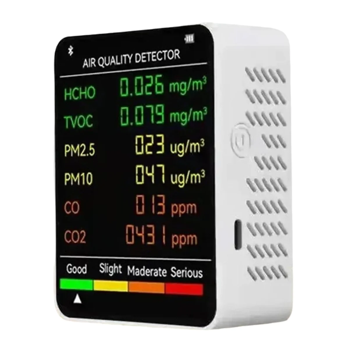 【Today Only@】6 in 1 Multifunctional Air Quality Tester LCD Display Home Indoor Office Wall Mounted Air Quality Tester