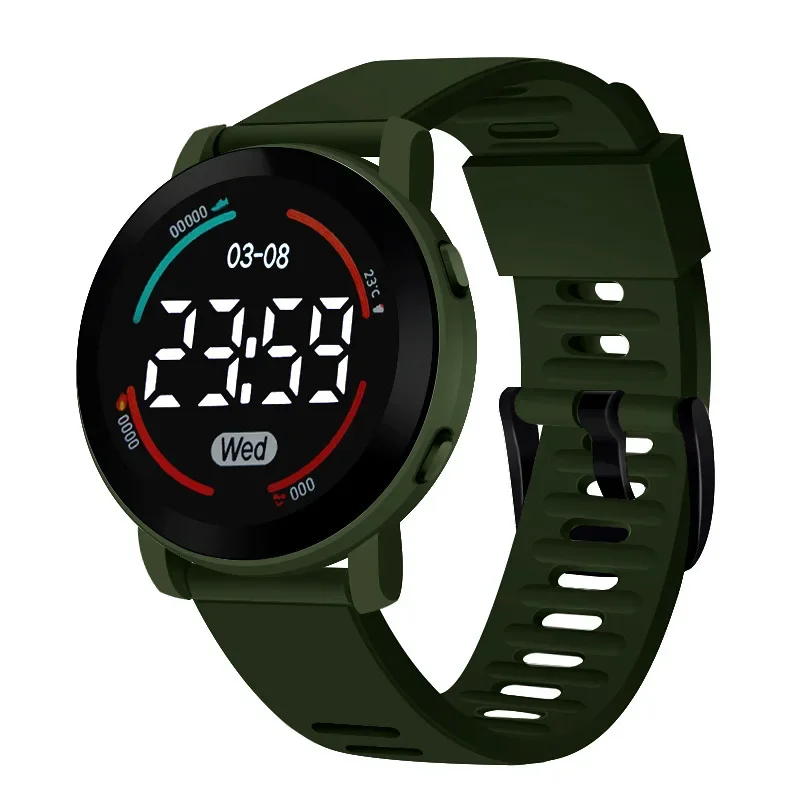 New Waterproof Electronic Watch Simple and Casual Sports Student Exam LED Electronic Watch Wholesale