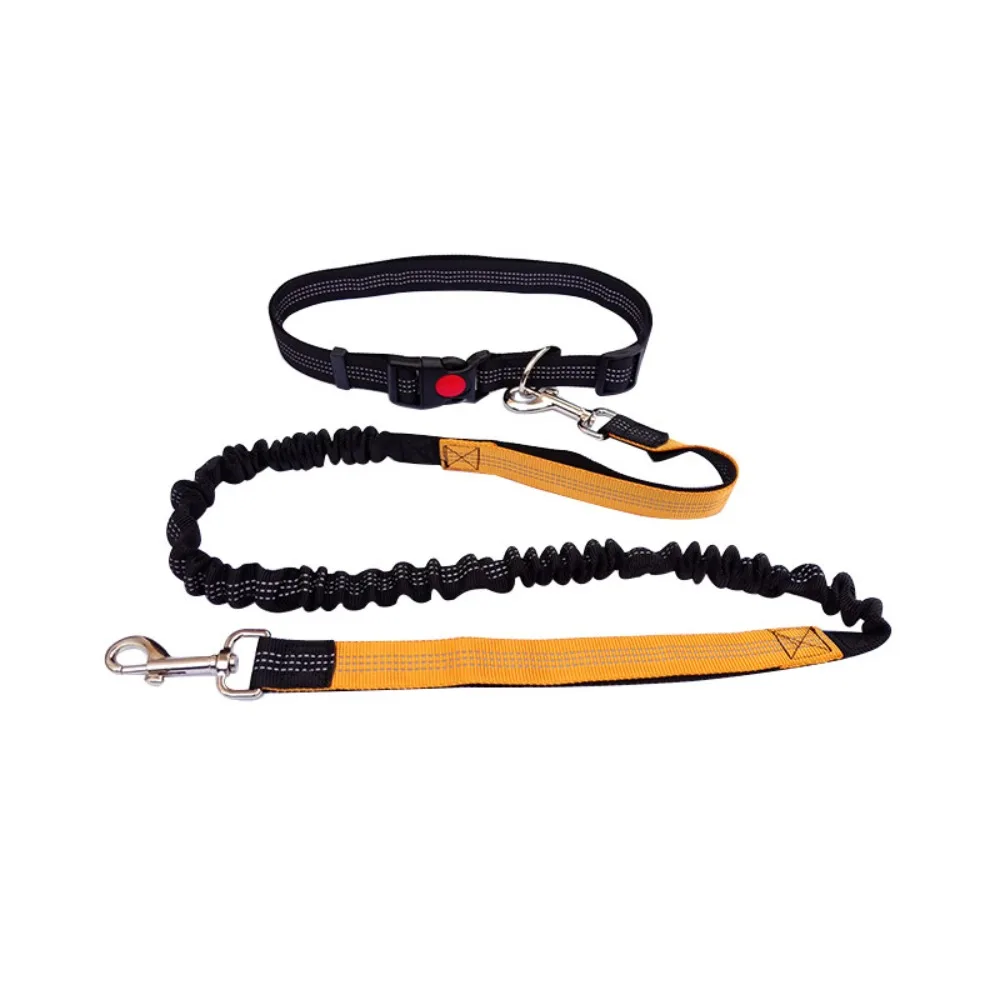 

Dog Accessories Double Stretch Pet Walking Leash Reflective Waist Belt Hand Free Dog Leash Elastic Running Dog Leash Pet Walking