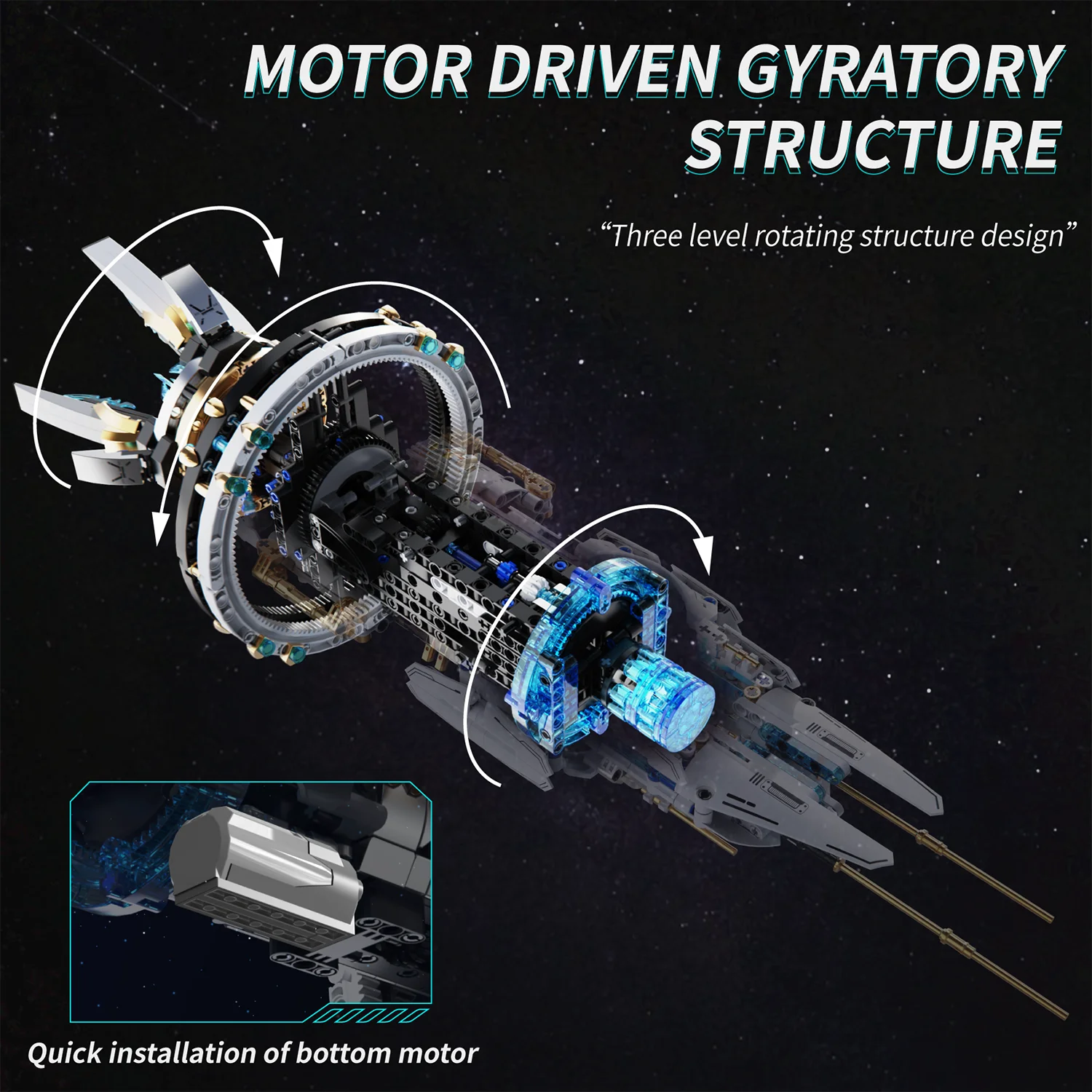 Modèle de vaisseau spatial de la station spatiale aérospatiale MOC City