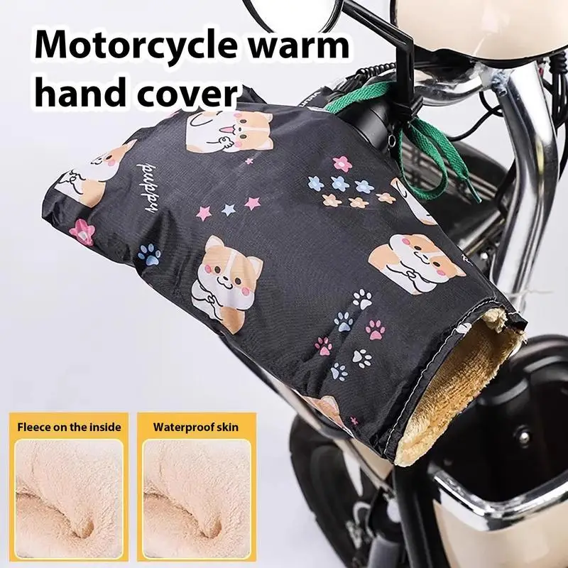 

Motorcycle Handlebar Gloves Universal Windproof Winter Warm Handlebar Muff Grip Handle Bar Mittens Thermal Cover for Scooter