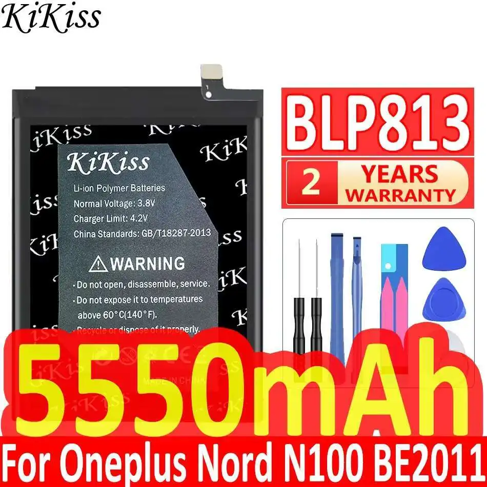 

Аккумулятор мобильного телефона BLP813 5550 мАч для Oneplus One Plus Nord N100 BE2011 BE2012 BE2015