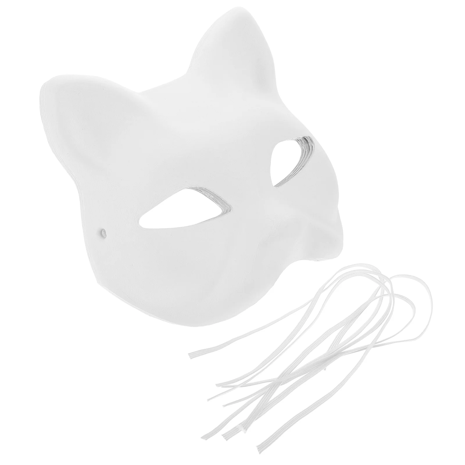 5 Pcs Masks Masking White Face Eyes Masquerade Cosplay Cat Unpainted Halloween Toys DIY Paintable Amsk Party Eco-friendly Child