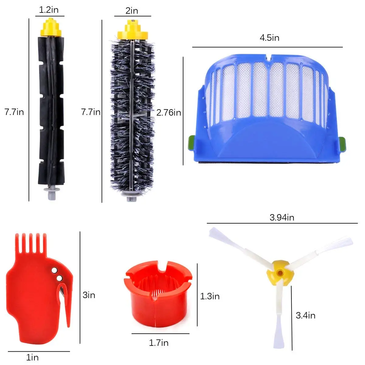 Replacement Parts for iRobot Roomba 600 Series 595 614 620 650 652 671 675 680 690 Robotic Vacuum Cleaner